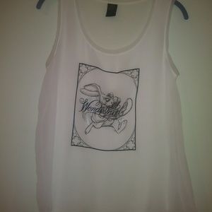 Disney alice in wonderland tank top
